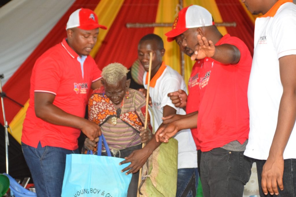sharing christmas gift hamper with more 300 families in Nginyang, Baringo County